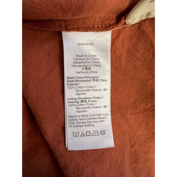 Womens Orange Tiered Midi Dress With Long Sleeves & Cutout Detail By Madewell - Picture 7 of 10